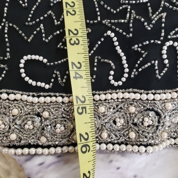 Vintage Laurence Kazer New York 100% Silk Beaded Short Sleeve Jacket XL EUC - Picture 7 of 13